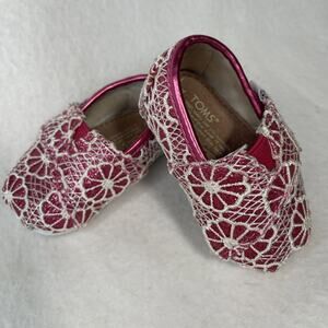 Baby Toms T2 Pink Crotchet Shoes- EUC